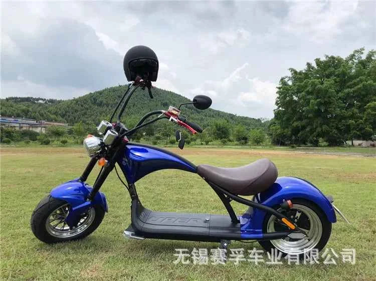ZJW  1500w，60v、20ah   EEC COC two-wheel wide tire off-road Harley electric car lithium battery motorcycle citycoco