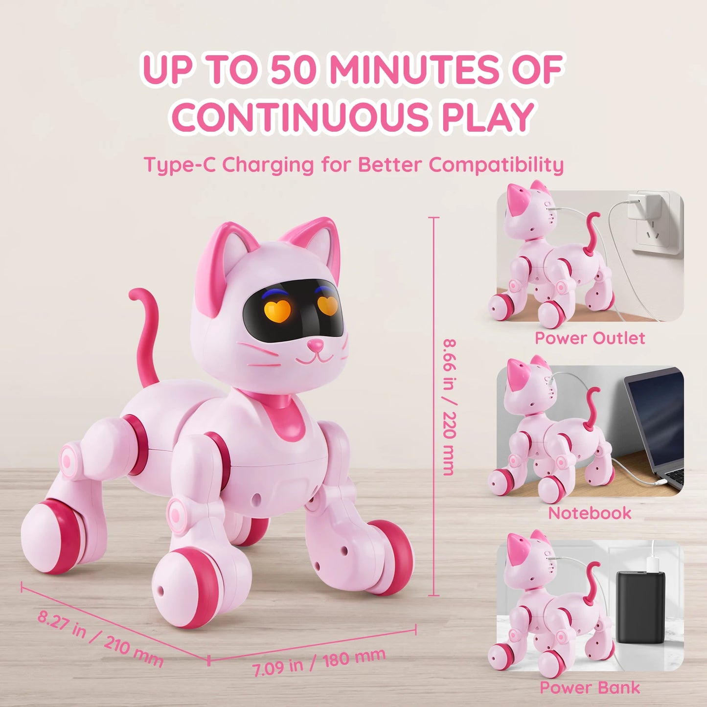 SucceBuy Intelligent Remote Control Robot Cat Electronic Stunt Voice Command Programmable Touch-sense Music Song Children's Toys