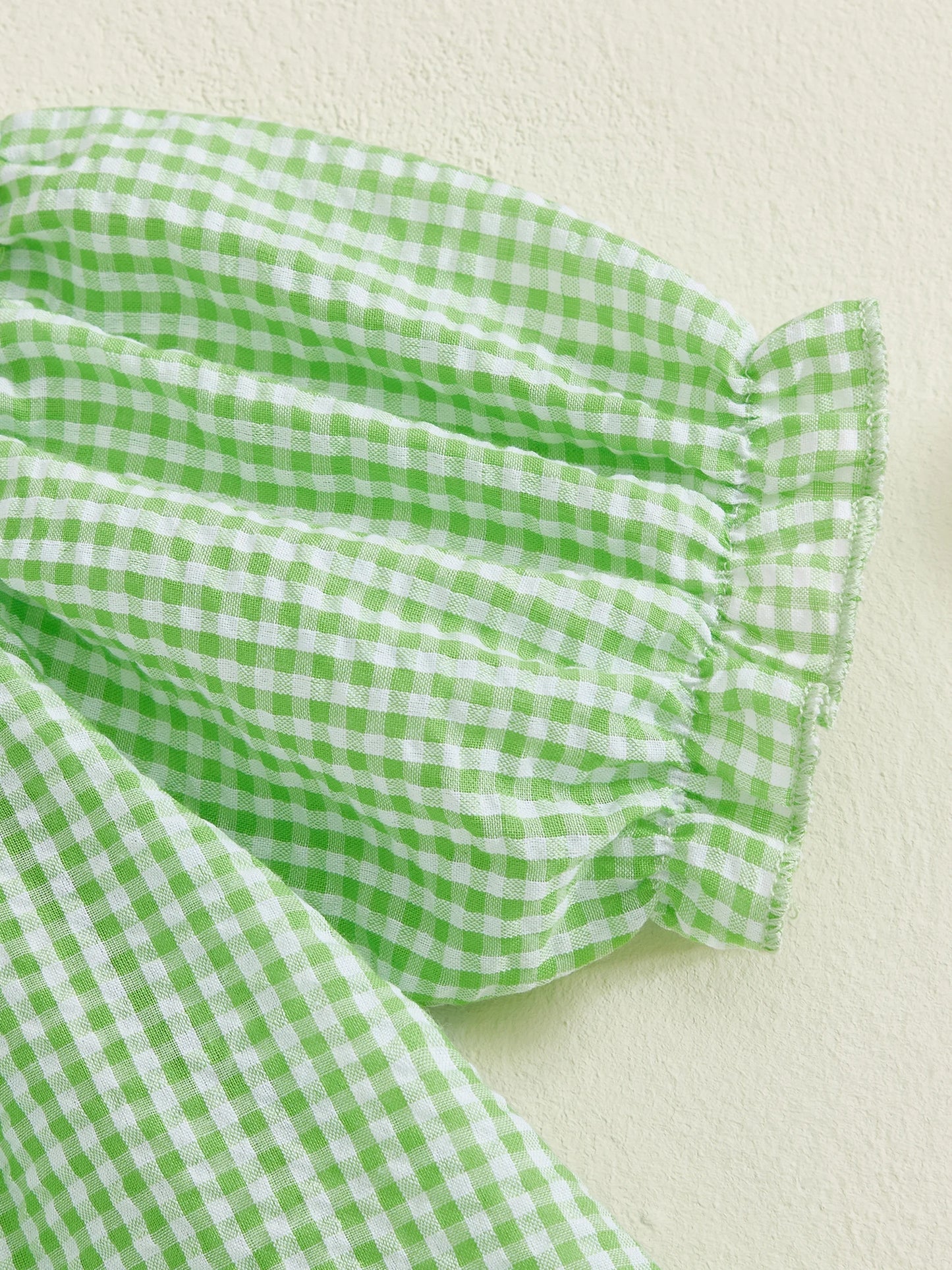 FOCUSNORM 1-5Y Little Kids Girl’s Dress Short Sleeve Crew Neck Plaid Print Rugby Embroidery Summer Dress Clothes