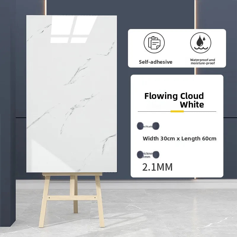 Piastrelle Autoadesive in PVC Impermeabili, Ignifughe, Resistenti all'Umidità, Effetto Marmo, Pannelli Decorativi in Alluminio e Plastica per Pareti
