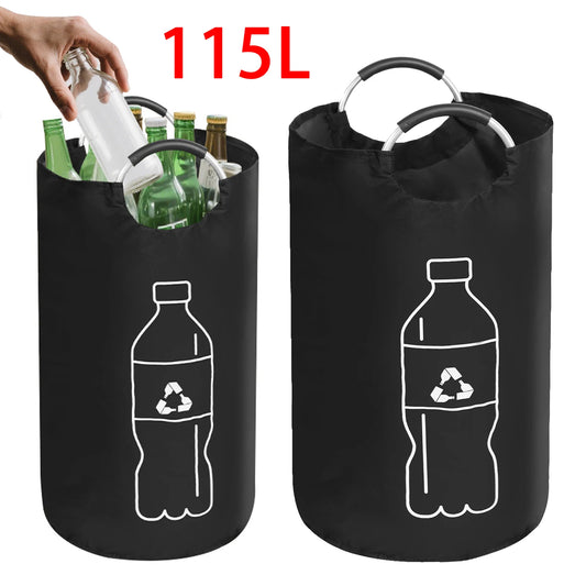 Cestino Pieghevole per Bottiglie Vuote – Grande Capacità con Manico in Alluminio