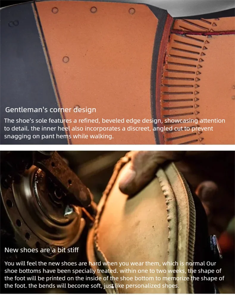 [Moda Franca] Men's British Oxford Shoes, Genuine Leather Brogue Design, Handmade Whole-Cut Formal Dress Shoes, Sizes 40 to 45