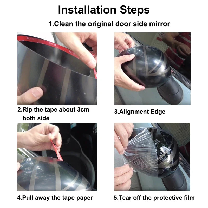 For Mini R50 R52 R53 One Cooper S Hatchback Convertible Car Decoration Accessories Auto Rear View 2pcs Mirror Covers