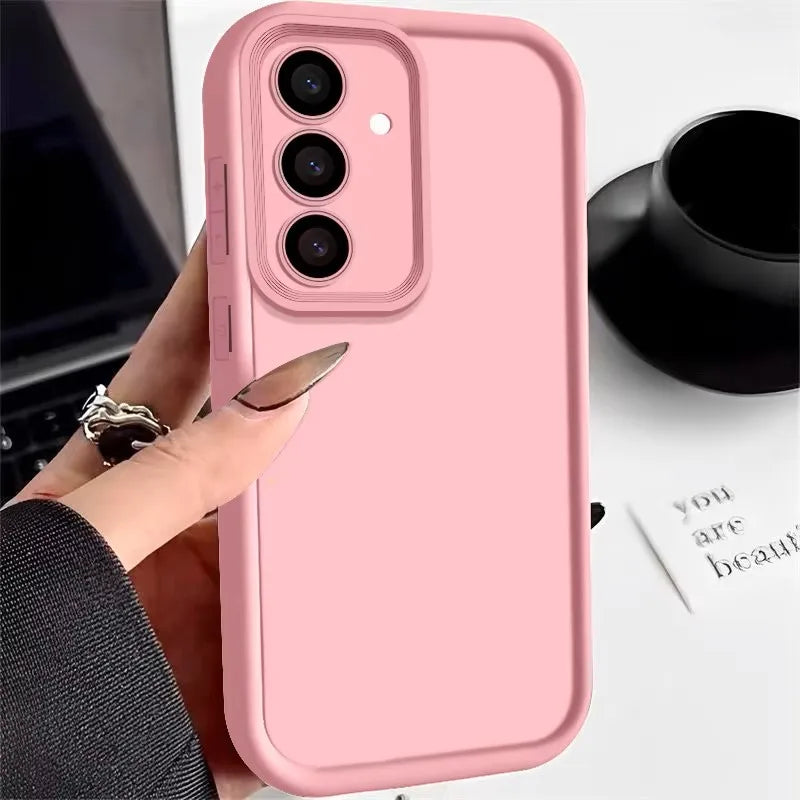 Candy Color Silicone Phone Case For Samsung S26 S23 S22 Ultra S25 Edge S25 S24 FE A17 A56 A16 A36 A26 A15 A54 5G Soft TPU Cover
