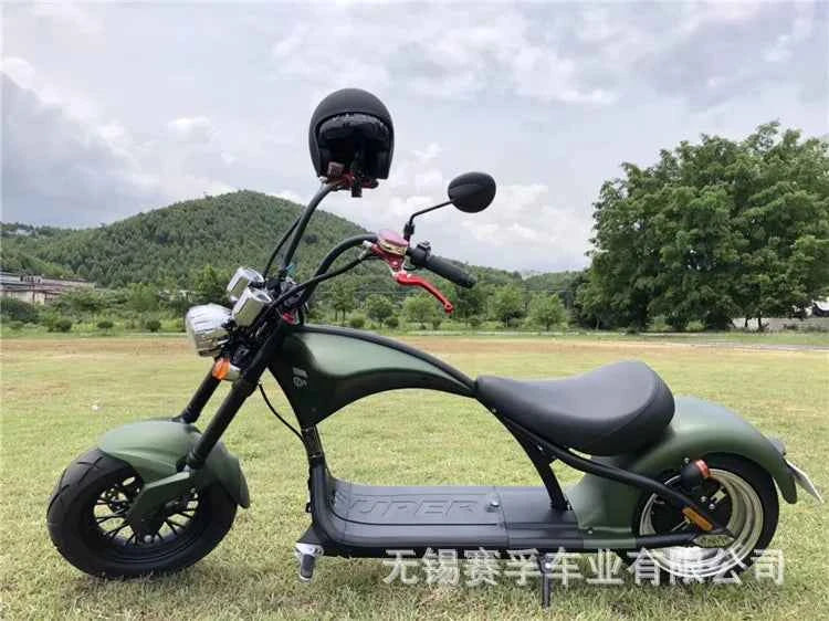 ZJW  1500w，60v、20ah   EEC COC two-wheel wide tire off-road Harley electric car lithium battery motorcycle citycoco