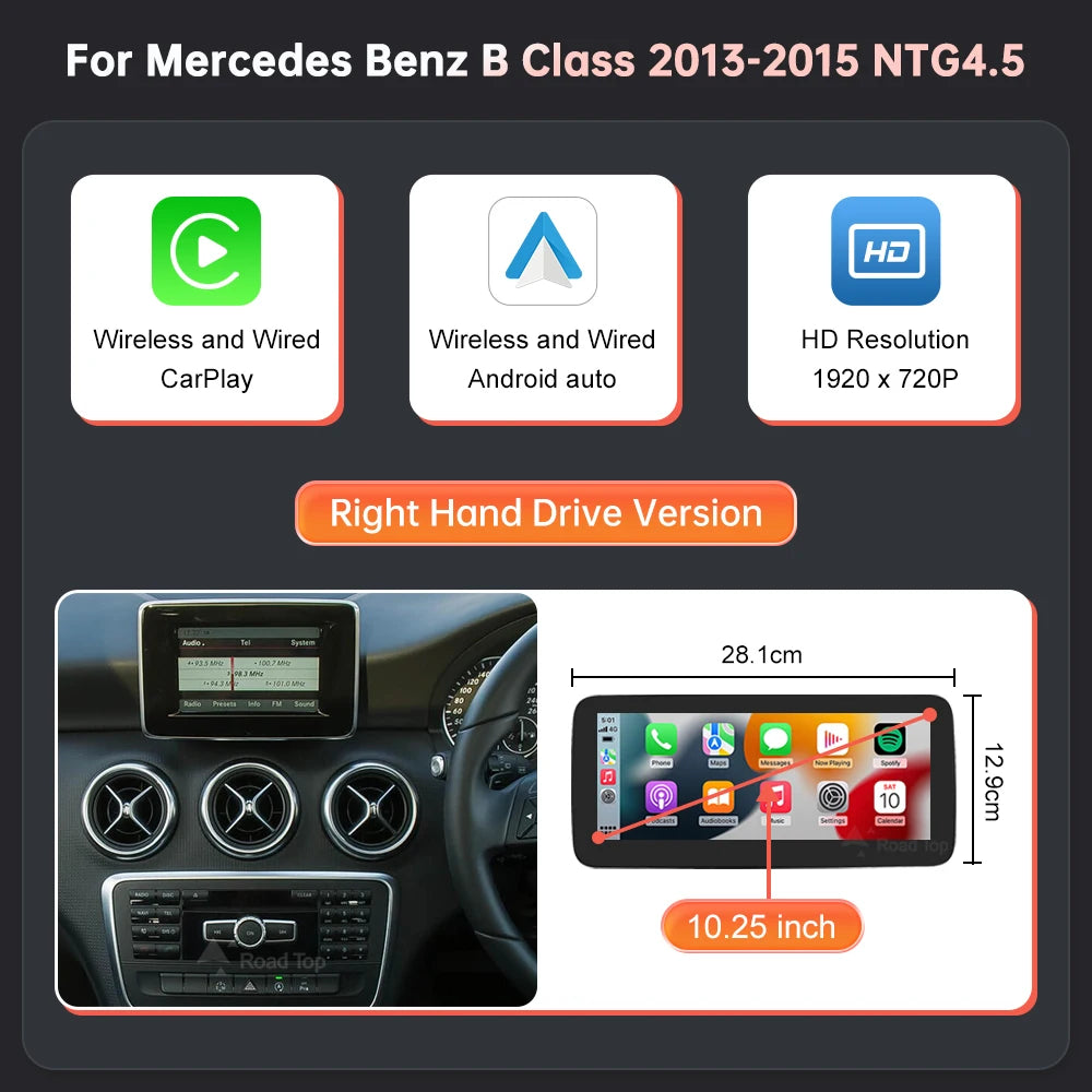 1920*720 Touch Screen Display Multimediale Per Auto Per Benz AB CLA GLA W176 W463 W246 2013-2015 NTG4.5 Wireless Carplay Android Auto
