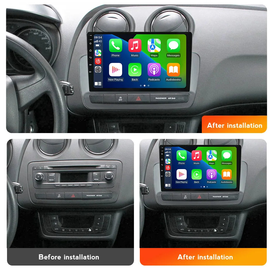 Android 2 DIN Car Radio for Seat Ibiza 2012 - 2015 Wireless CarPlay Auto Multimedia Video Player GPS Audio WIFI Stereo Autoradio