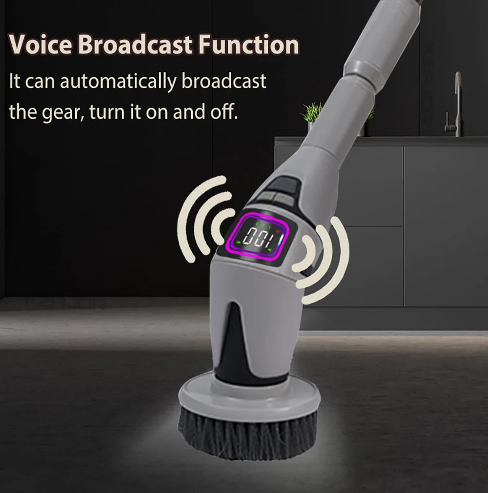 Electric Bathroom Cleaning Brush 10 in 1 Multifunctional Household Wireless Electric Spin Scrubber Cleaning for Kitchen Toilet