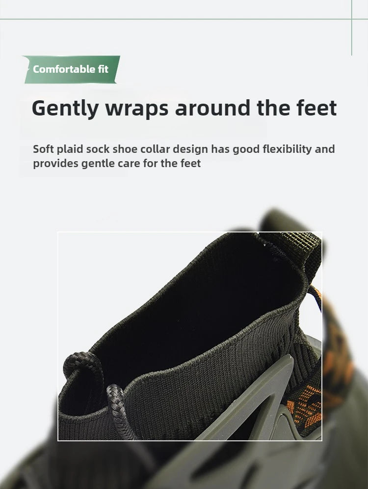 New High-top Men Sneakers Fashion Damping Tennis Shoes Breathable Men's Running Shoes Light  Men's Casual Sports Walking Shoes