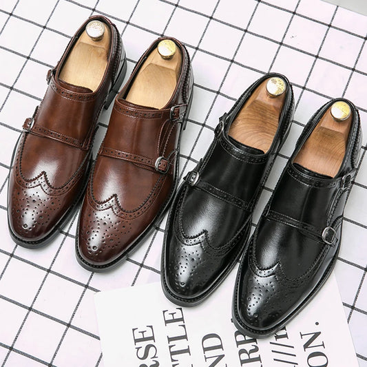 Formal Leather Shoes For Men Classic Casual Business Shoes Men High Quality Men's Dress Shoes Wedding Offcie Social Brogues Shoe