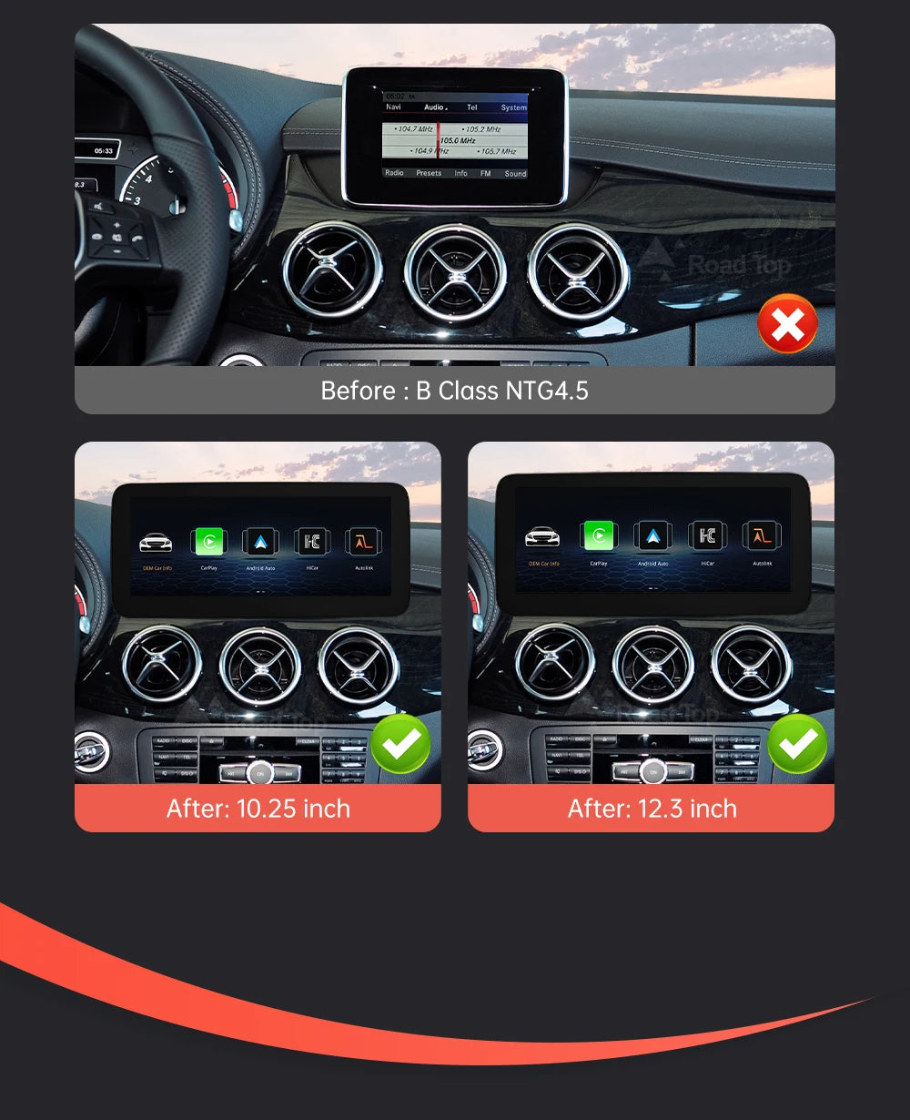 1920*720 Touch Screen Display Multimediale Per Auto Per Benz AB CLA GLA W176 W463 W246 2013-2015 NTG4.5 Wireless Carplay Android Auto