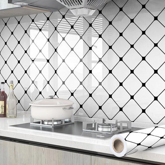 Carta da parati adesiva da parete da 40 cm Resistenza alle alte temperature Panca da cucina Adesivo per cappa da cucina impermeabile e resistente all'olio