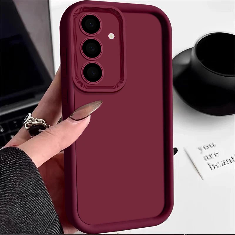 Candy Color Silicone Phone Case For Samsung S26 S23 S22 Ultra S25 Edge S25 S24 FE A17 A56 A16 A36 A26 A15 A54 5G Soft TPU Cover