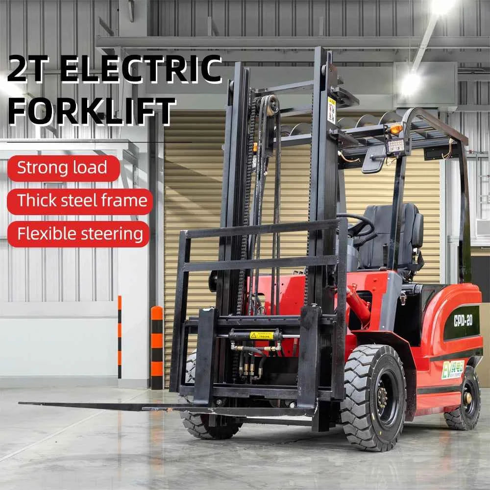 2 Ton Electric Forklift China Factory High-Efficiency Environment Friendly 4 Wheels Energy Saving Battery Forklifts Custom