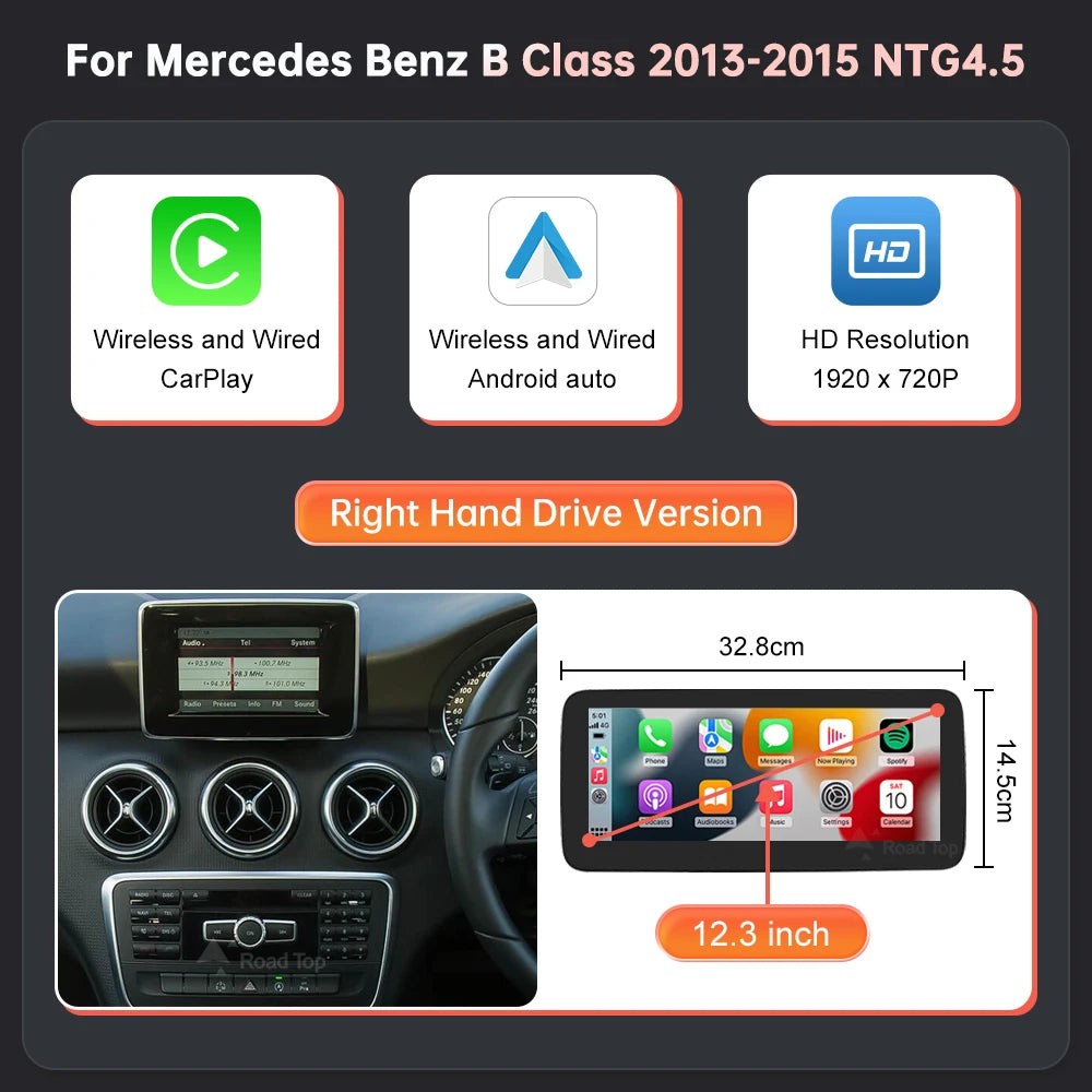 1920*720 Touch Screen Display Multimediale Per Auto Per Benz AB CLA GLA W176 W463 W246 2013-2015 NTG4.5 Wireless Carplay Android Auto