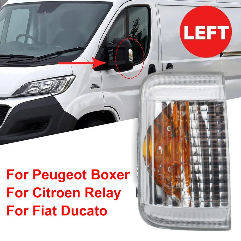 Car Wing Mirror Indicator Lens Accessories 71748254 For Peugeot Boxer Citroen Jumper Fiat Ducato 2006-2022 Turn Signal Housing