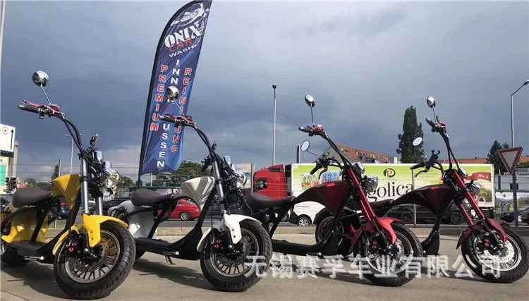 ZJW  1500w，60v、20ah   EEC COC two-wheel wide tire off-road Harley electric car lithium battery motorcycle citycoco