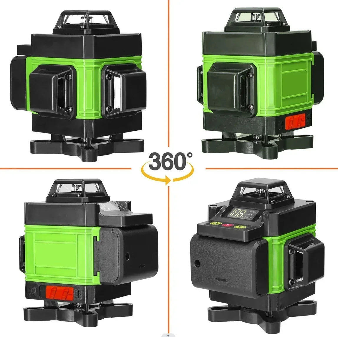 2 batteries laser level 8/12/16 line green light high-precision automatic line shipped from Brazil warehouse duty-free