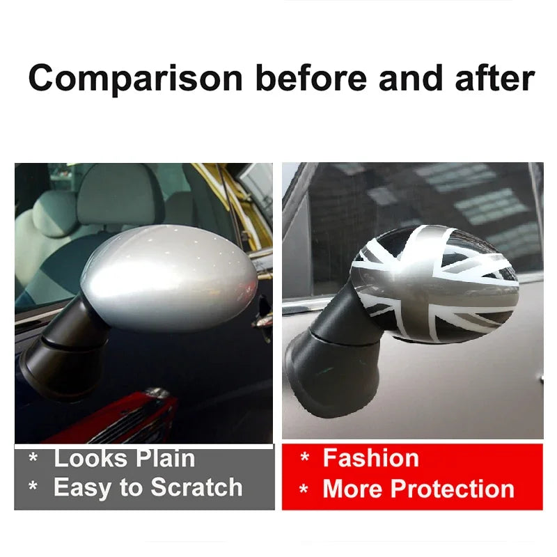 For Mini R50 R52 R53 One Cooper S Hatchback Convertible Car Decoration Accessories Auto Rear View 2pcs Mirror Covers