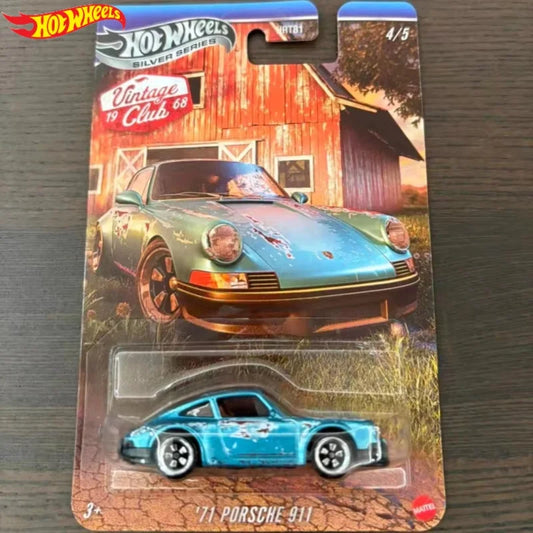 Original Hot Wheels Classic Club Mustang Porsche 911 volkswagen Beetle Retro Alloy Car HRT81 Silver Label Die-Cast Car Model Toy