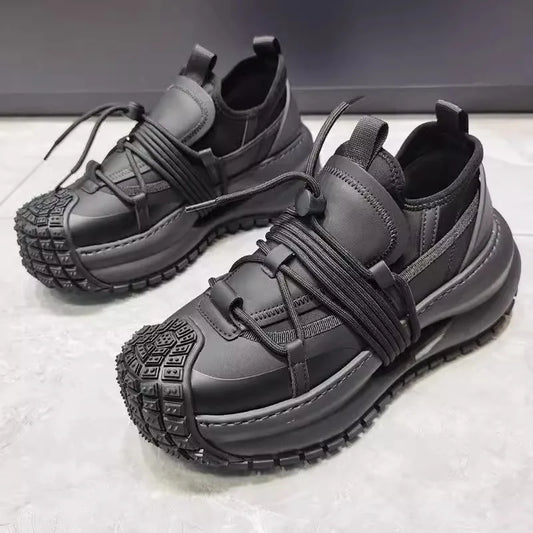 Spring Autumn New Luxury Men's Thick Bottom Casual Sneakers Soft Bottom Versatile Wear resistant Anti slip Sports Running Shoes