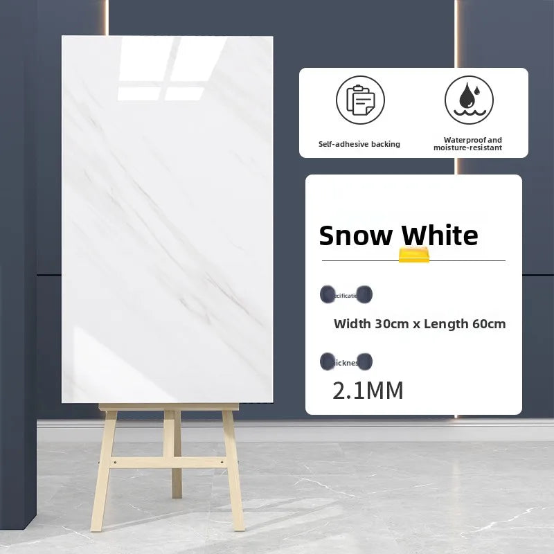 Piastrelle Autoadesive in PVC Impermeabili, Ignifughe, Resistenti all'Umidità, Effetto Marmo, Pannelli Decorativi in Alluminio e Plastica per Pareti