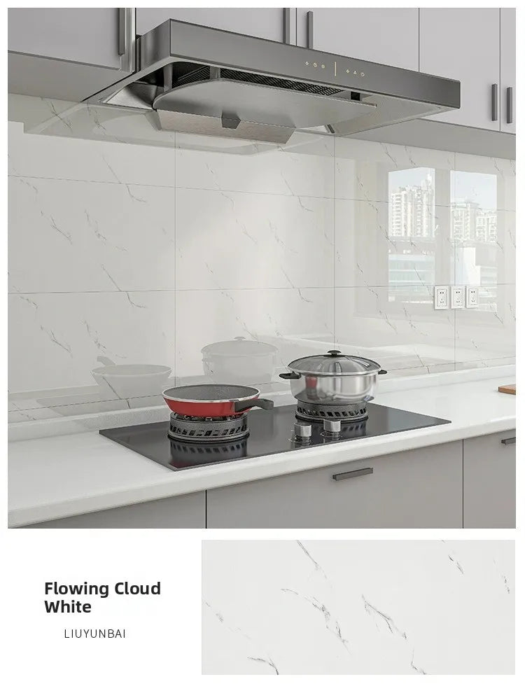 Piastrelle Autoadesive in PVC Impermeabili, Ignifughe, Resistenti all'Umidità, Effetto Marmo, Pannelli Decorativi in Alluminio e Plastica per Pareti