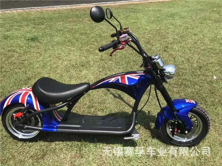 ZJW  1500w，60v、20ah   EEC COC two-wheel wide tire off-road Harley electric car lithium battery motorcycle citycoco