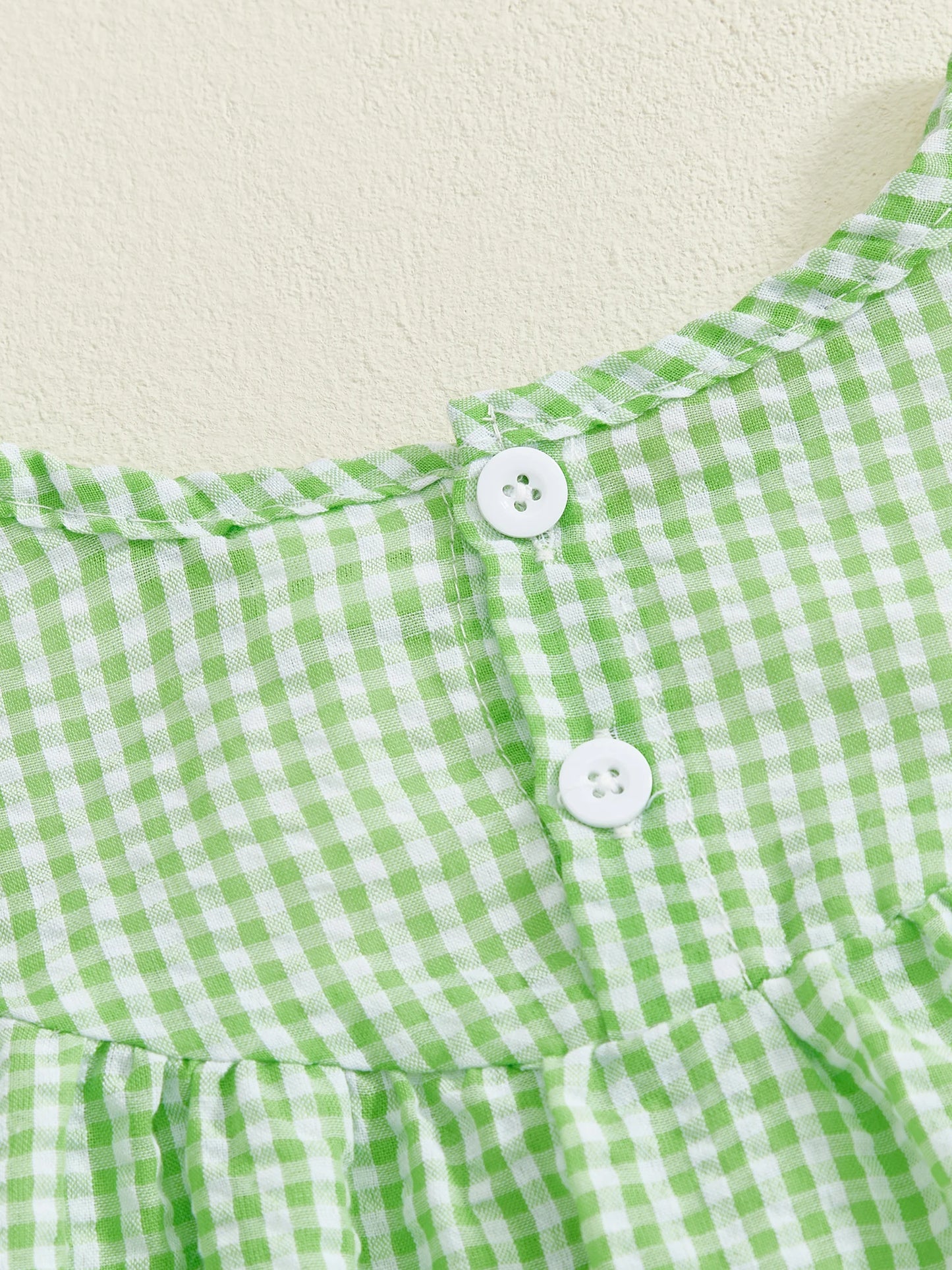 FOCUSNORM 1-5Y Little Kids Girl’s Dress Short Sleeve Crew Neck Plaid Print Rugby Embroidery Summer Dress Clothes