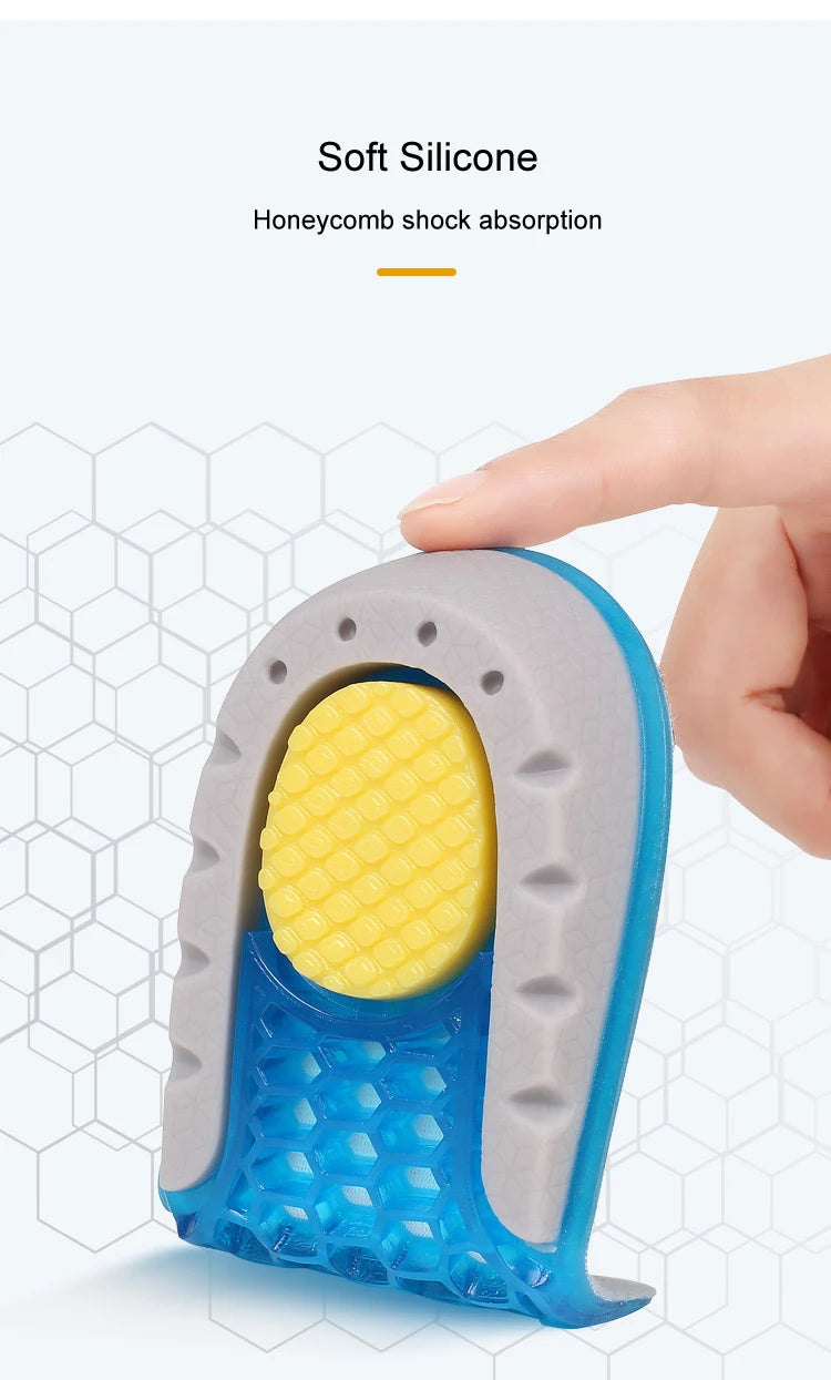 High Quality TPE Heightened Insole Height Increase Half Shoes Pad Men Women Silicone Gel Invisible Growing Heel 1-3cm Lift Soles