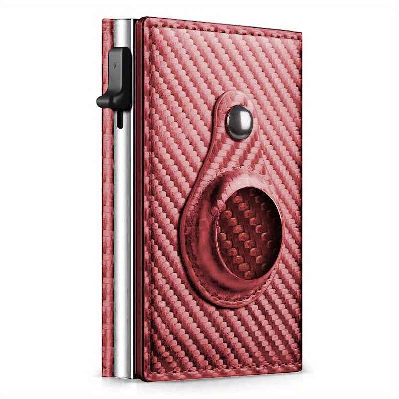 Auto Side Push Card Holder Wallet For Men Slim RFID Blocking Money Clip Wallets Minimalist Wallet With Money Pocket