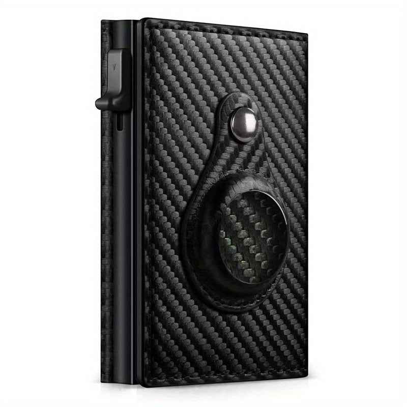 Auto Side Push Card Holder Wallet For Men Slim RFID Blocking Money Clip Wallets Minimalist Wallet With Money Pocket