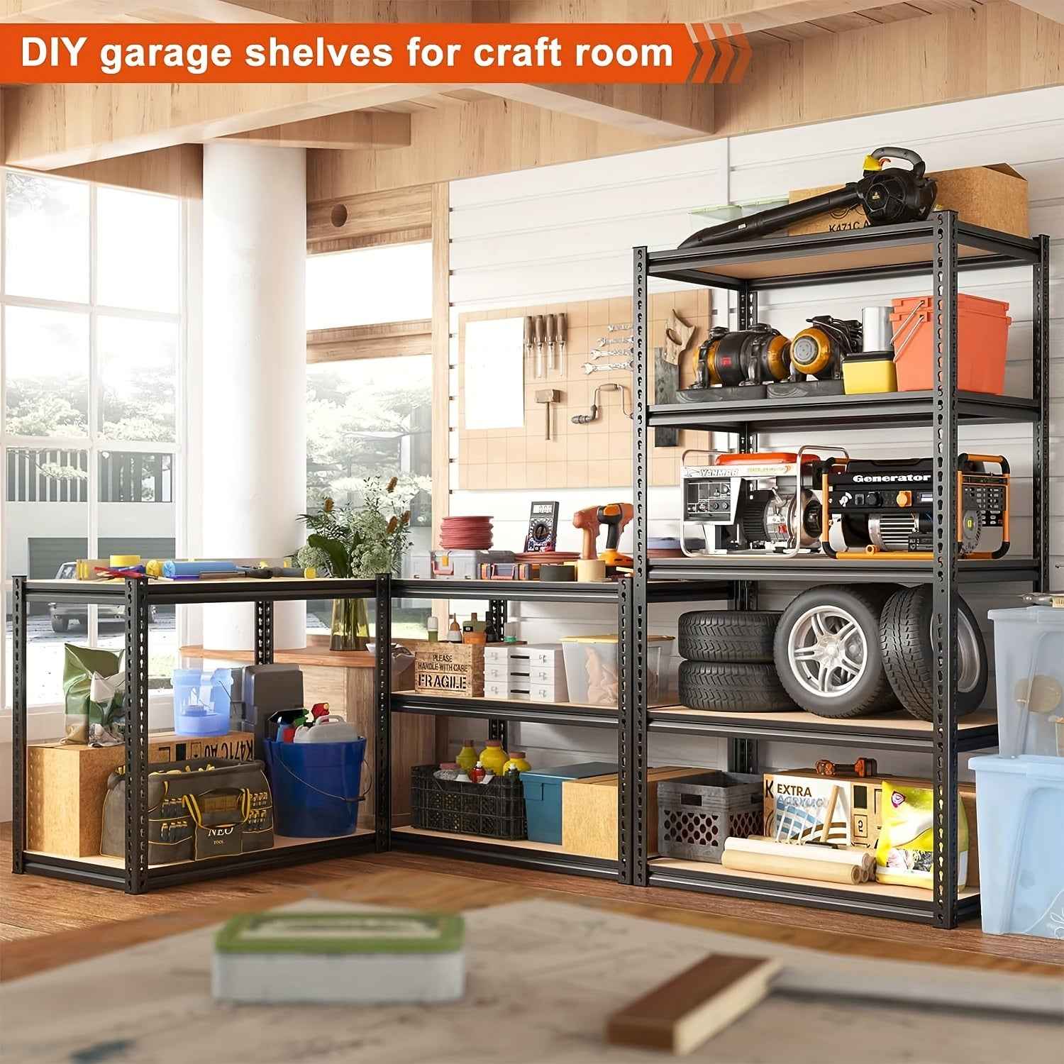 Heavy Duty 72" 5-Tier Galvanized Steel Rack - Adjustable Metal Storage Shelving Unit, 2000 lb Capacity, Easy Assembly for Garage, Pantry, Basement, or Workshop, Moistureproof Shelves, Storage Shelves